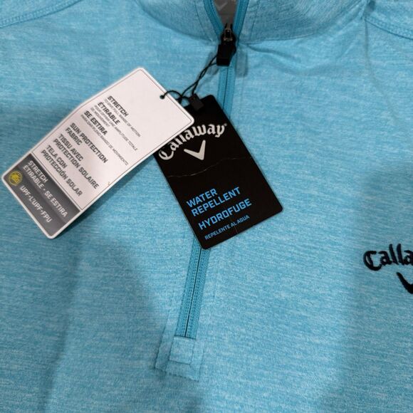 Callaway Men’s 1/4 Zip Water Repellent Hydrofuge Pullover Golf Top - M - Picture 4 of 9